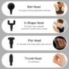 Rechargeable Mini Massage Gun – 4 Massage Heads